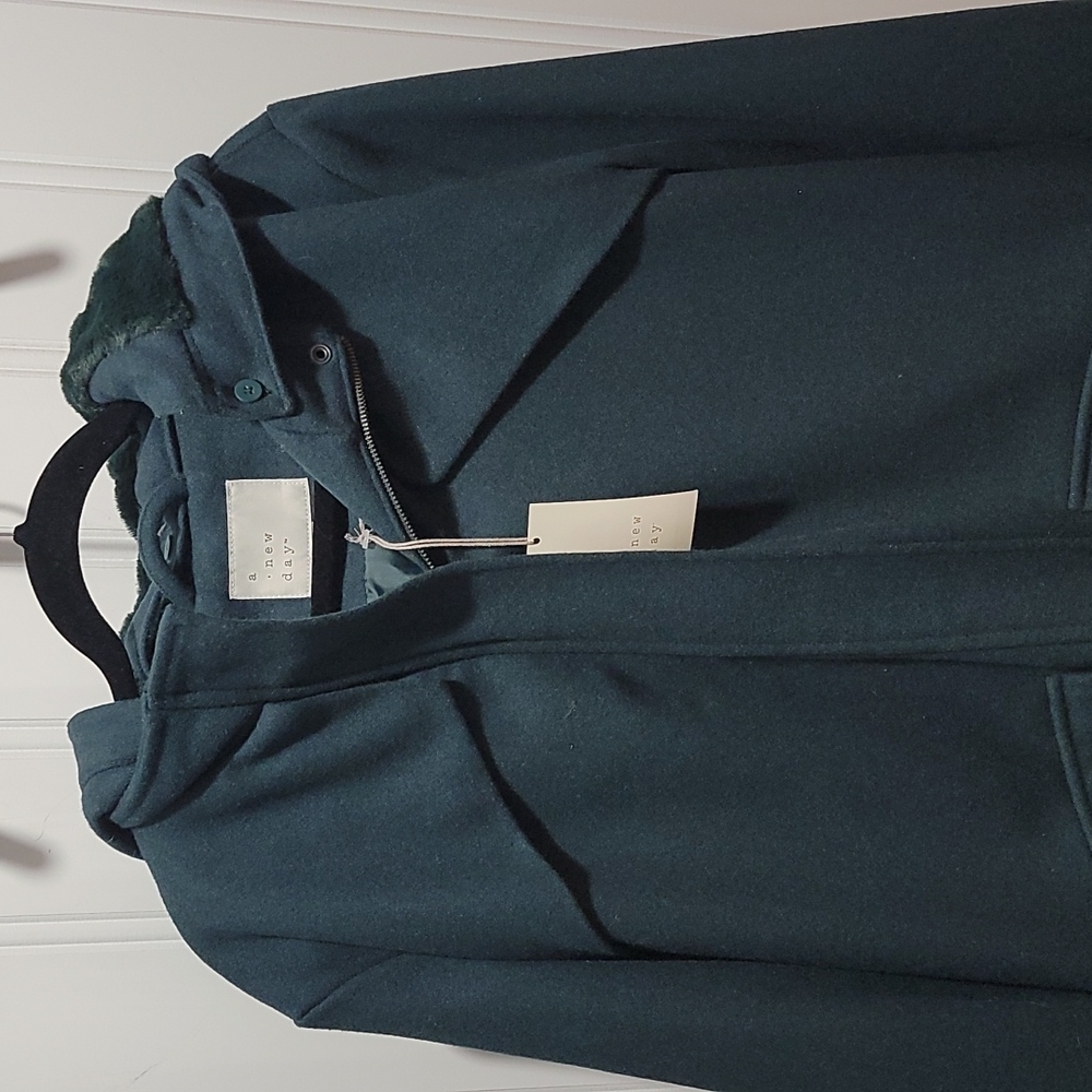 Teal blue a new day womens coat new large